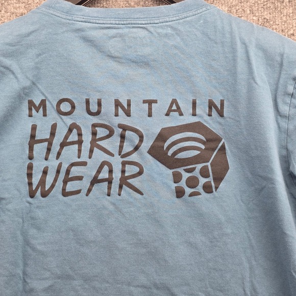 Mountain Hardwear Mens Long Sleeve T Shirt Blue Organic Graphic Cotton M - Picture 6 of 8